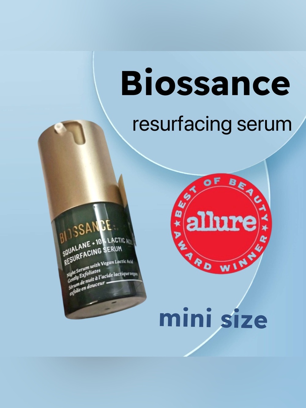🌟🇺🇸🆕 NWOB BIOSSANCE |MINI| Winning Squalane Lactic Acid Resurfacing Serum